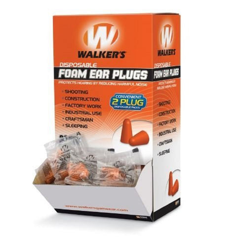 Walkers Foam Ear Plugs - 200 Pairs in Box