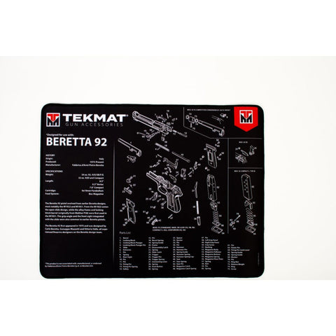 TekMat Ultra 20 Beretta 92 Gun Cleaning Mat